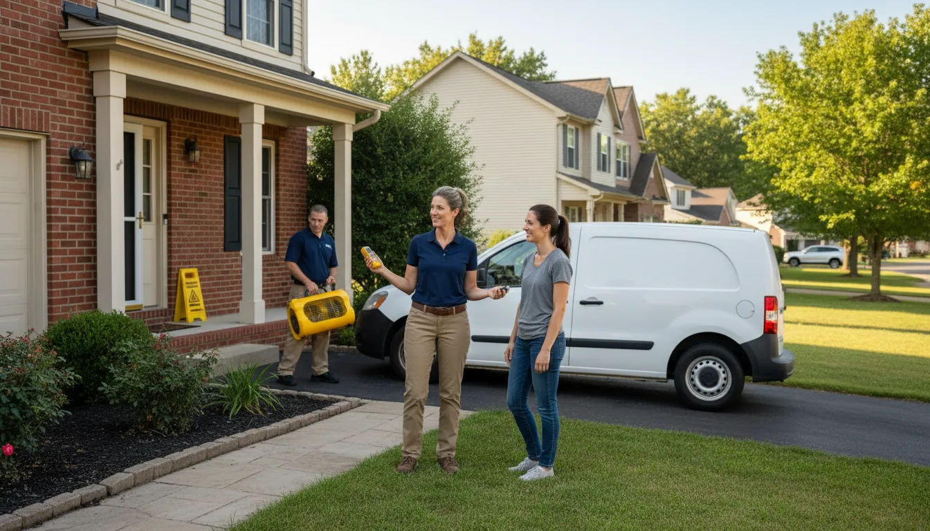 Residential water damage restoration in Tampico, IL